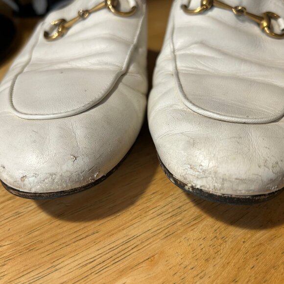 Womens Gucci Princetown White Horsebit Leather Slip-On Mules 39 US/9 - Picture 12 of 16